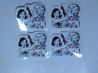 Funny Warning Stickers printed by AStickerPrinting