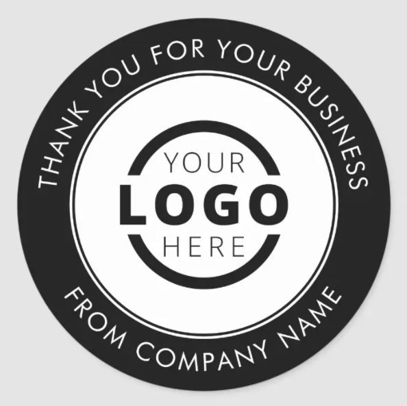 Round Business Logo Stickers