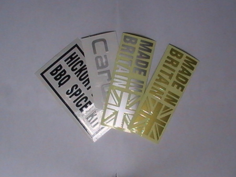 square Letter Cut Stickers