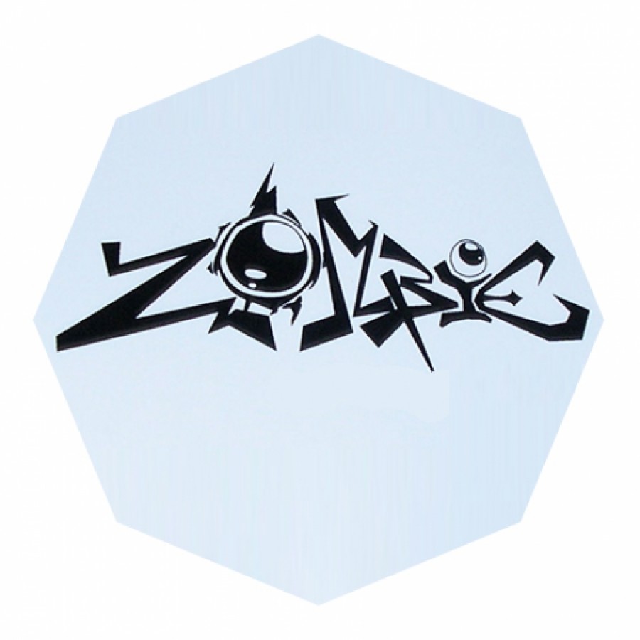 Octagon White Vinyl Stickers