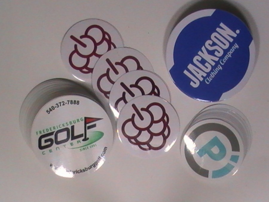 Round White Vinyl Stickers