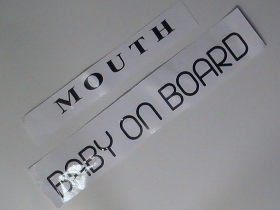 Rectangular Letter Cut Stickers