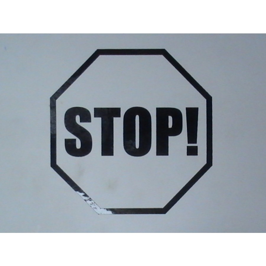 Octagon Letter Cut Stickers