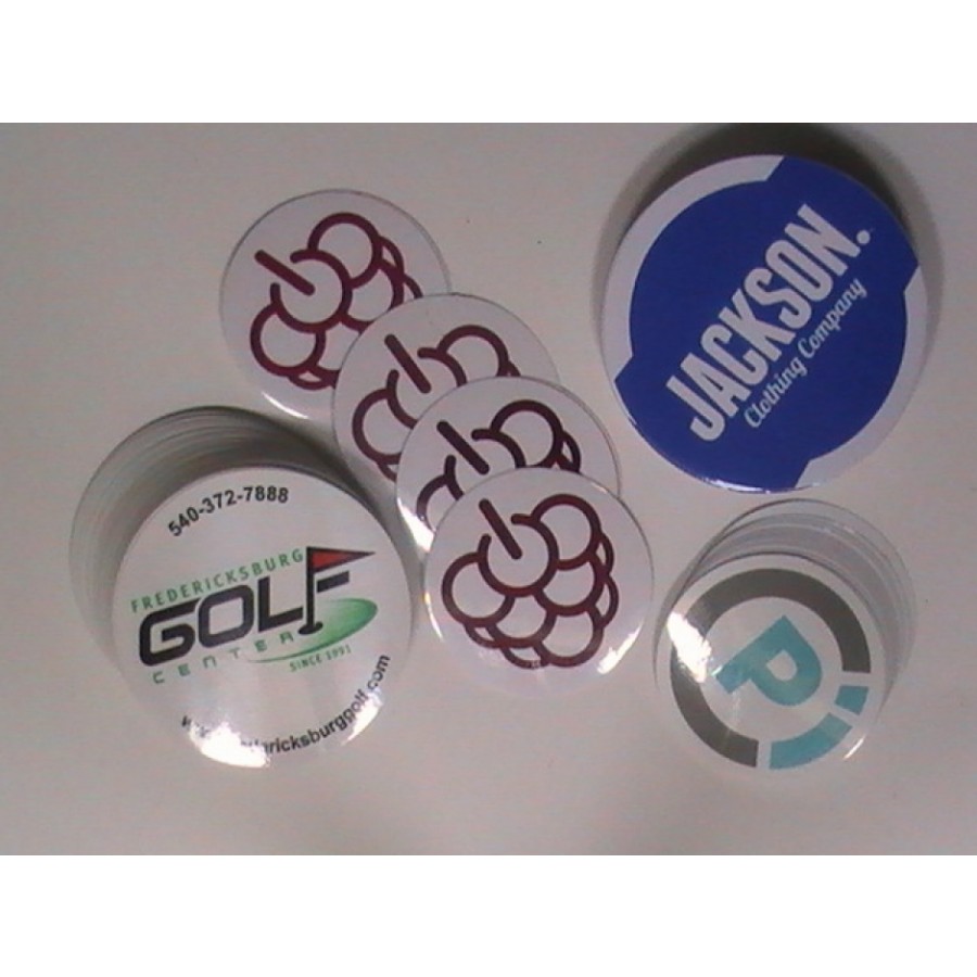 Round White Vinyl Stickers