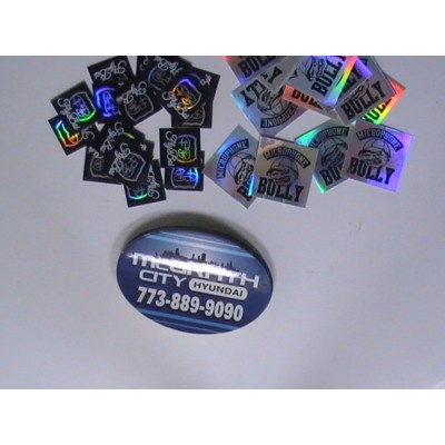 Oval Foil Stickers
