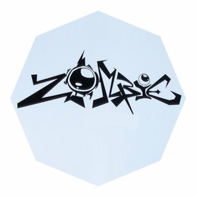 Octagon White Vinyl Stickers