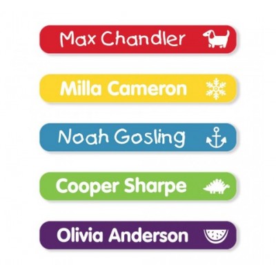 Custom name stickers