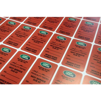 Rectangular vinyl sticker printing