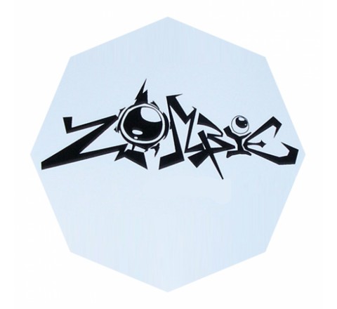 Octagon White Vinyl Stickers