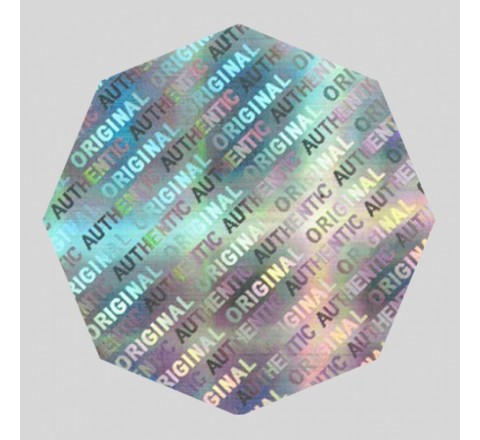 Octagon Hologram Stickers